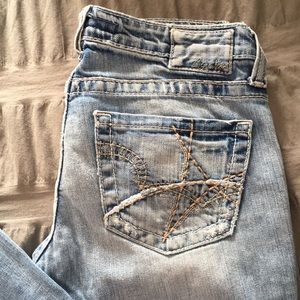 Women's Big star sweet flare ultra low rise jeans